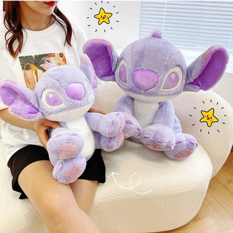 Muñeco de peluche de Disney con dibujos animados de Stitch morado